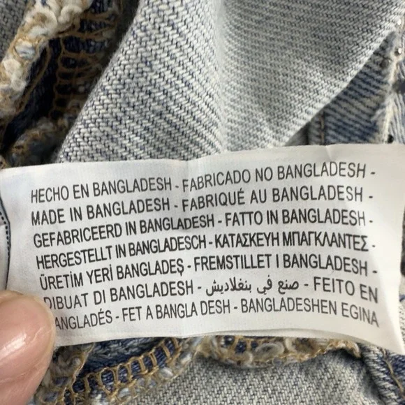 ZARA Women's Denim Jacket XXL‎ Blue Studded Rhinestone Embellished NWT - Picture 7 of 12